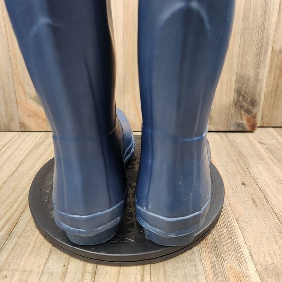 Womens Hunter Boot Original size 6 Tall Navy Blue Mid Calf Rain Boots - Picture 7 of 14
